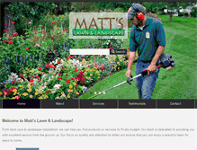 Tablet Screenshot of mattslawnandlandscape.com